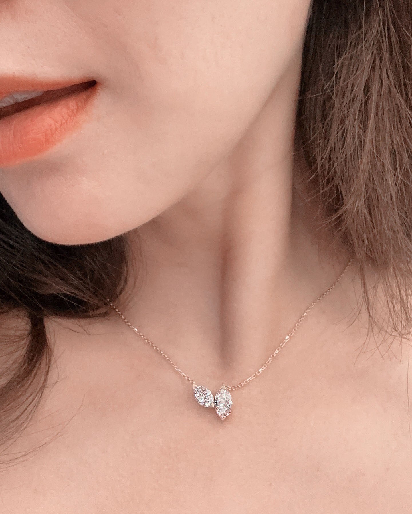 GAL double marquise lab-grown diamonds necklace *pre-order*