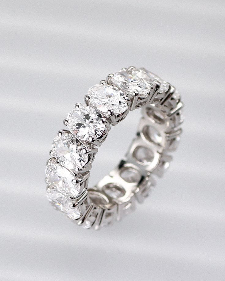 GAL 18K lab-grown oval eternity band diamond ring *pre-order*
