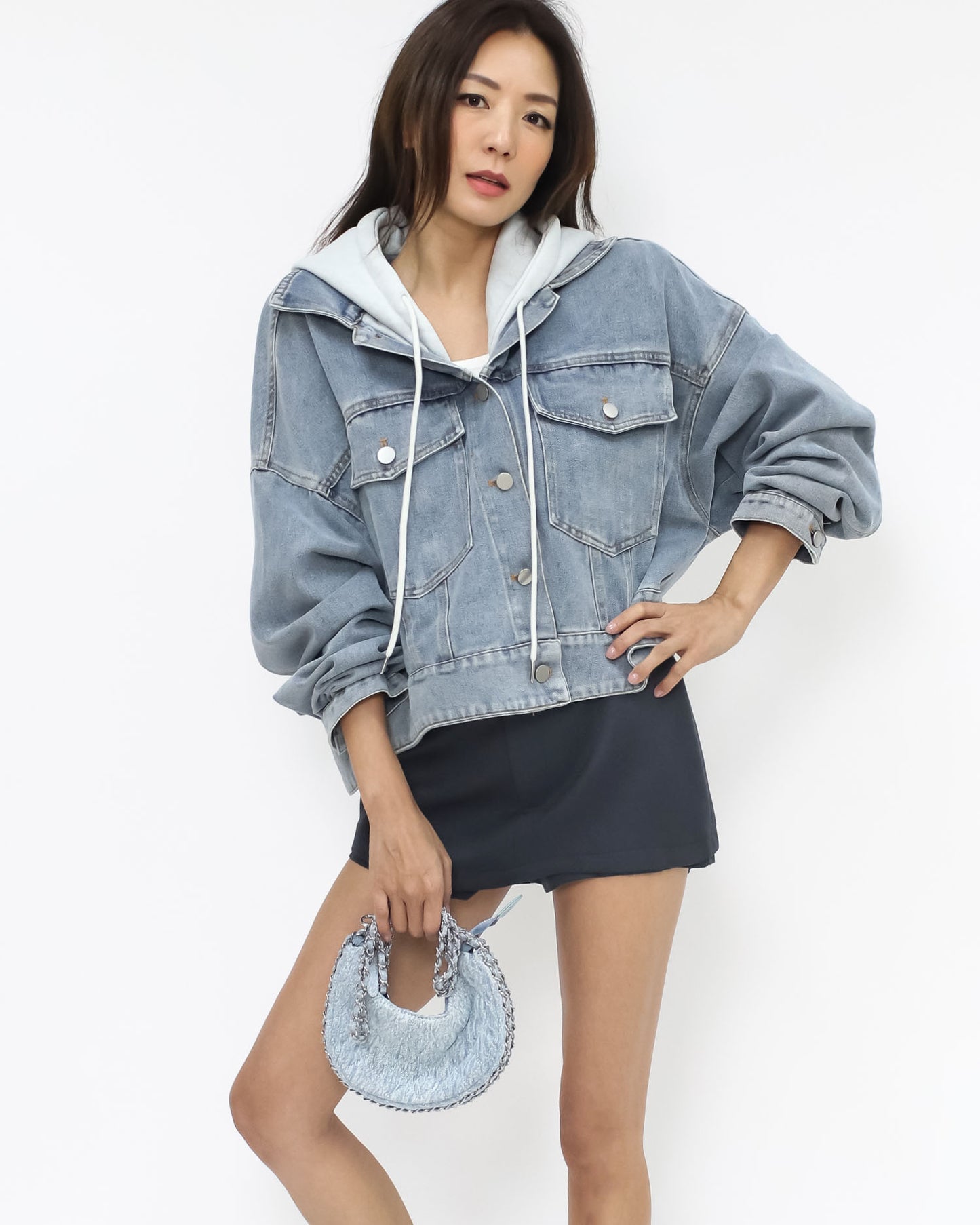 blue denim hoodie jacket *pre-order*