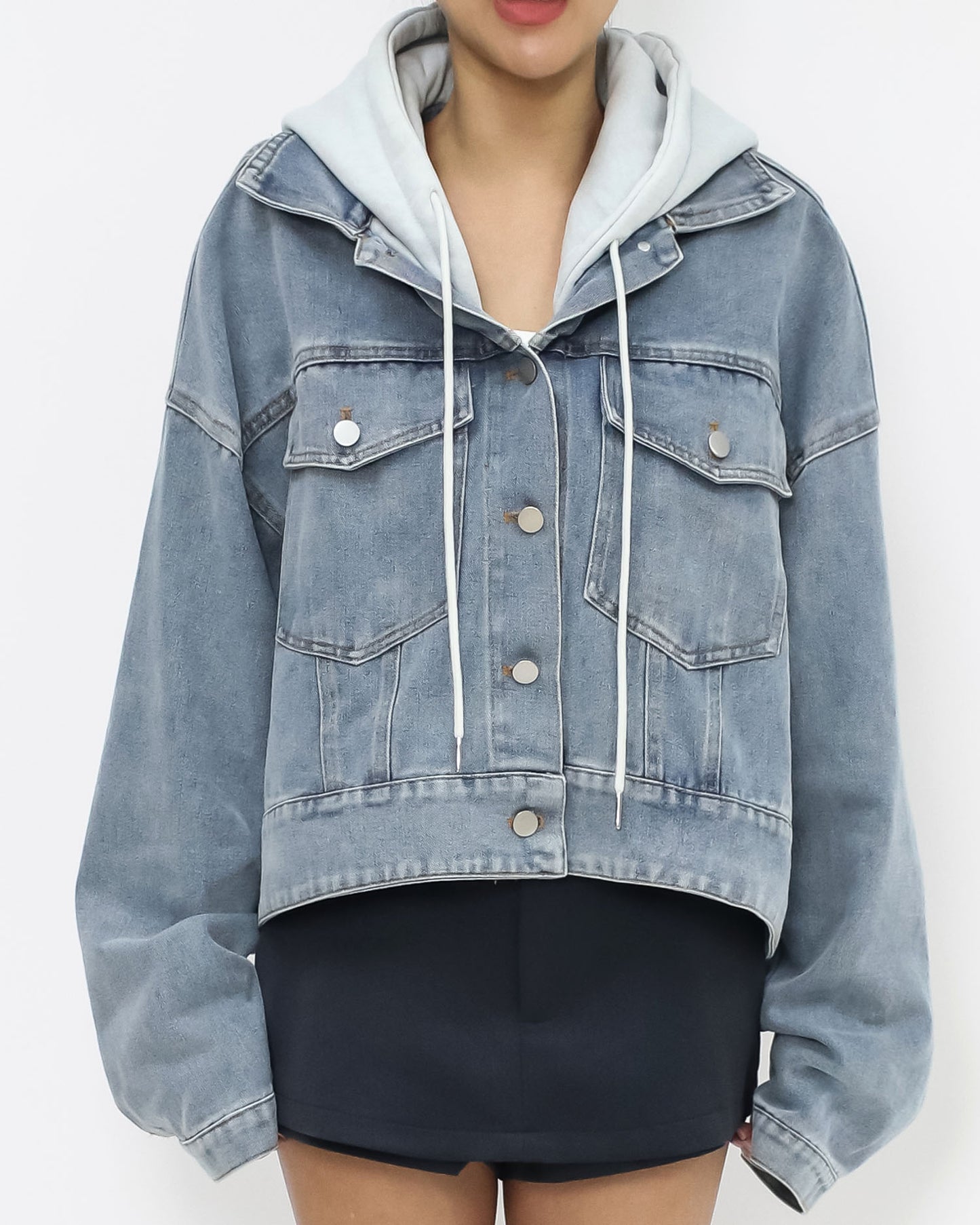 blue denim hoodie jacket *pre-order*