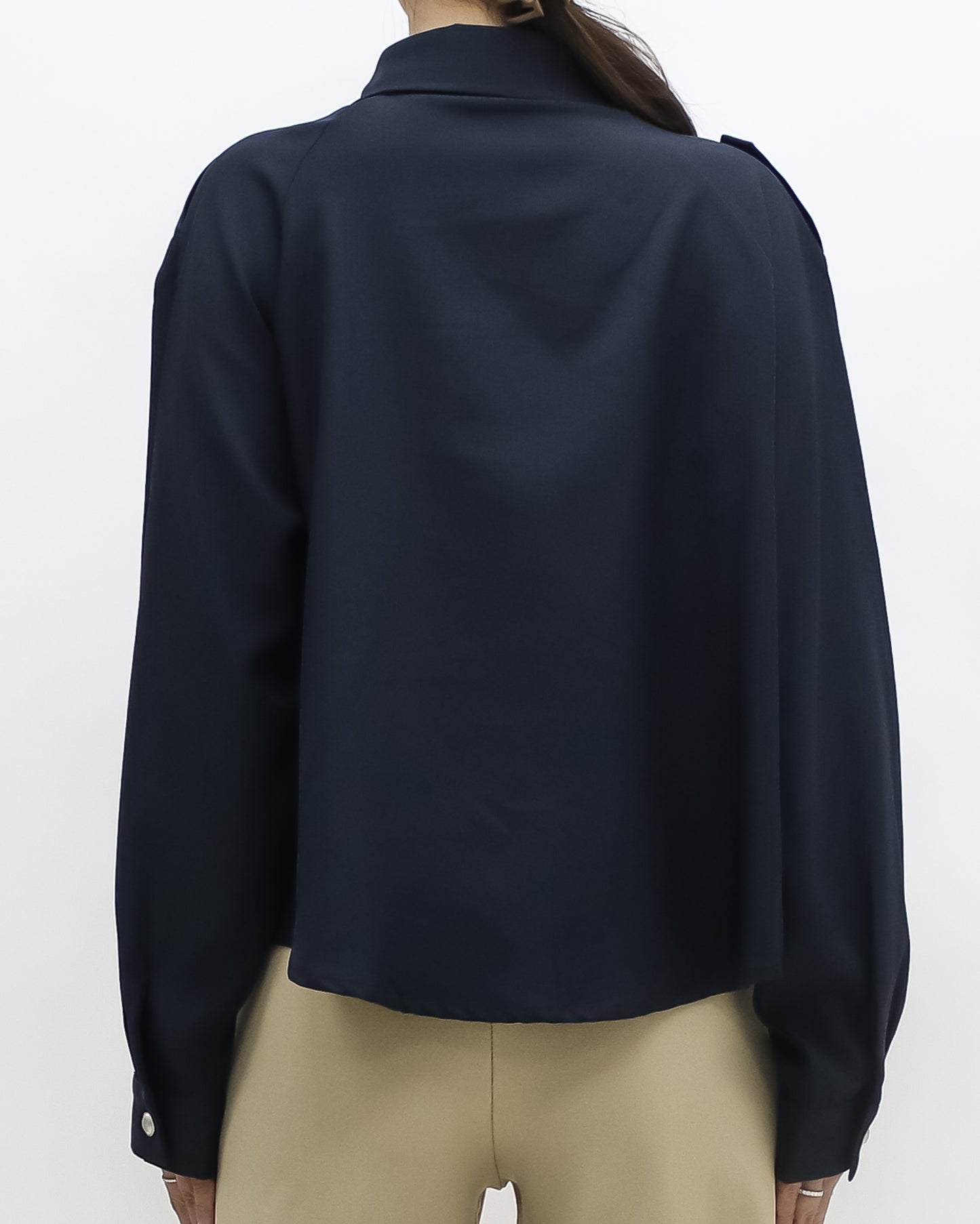 navy pockets front shirt
