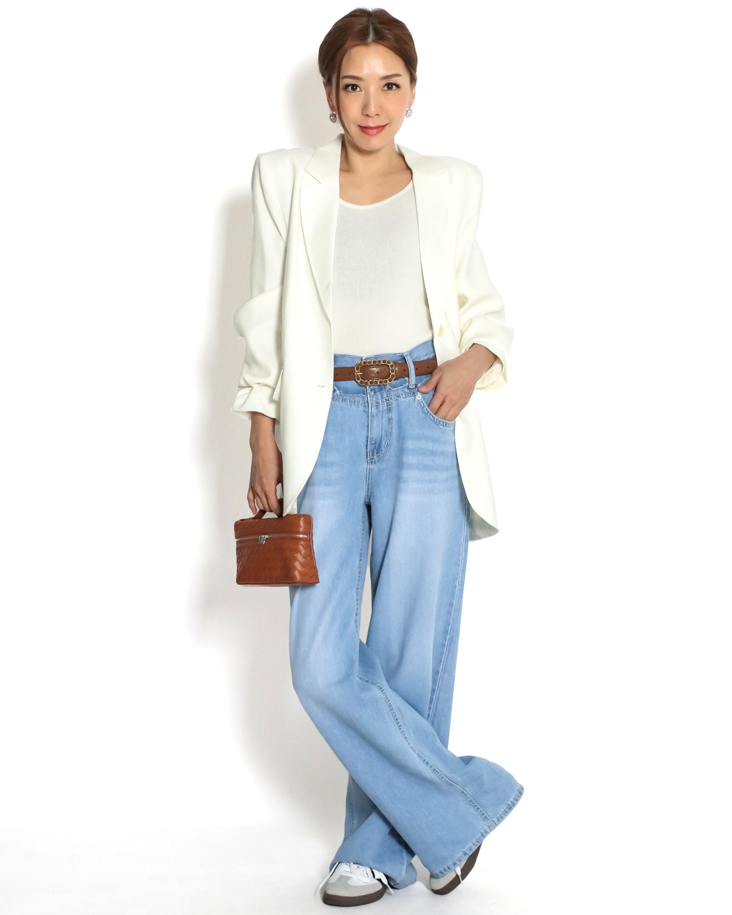 ivory linen blazer *pre-order*