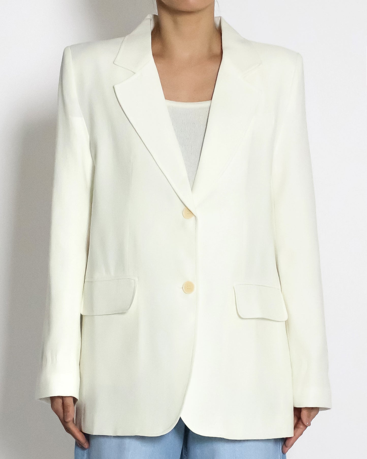 ivory linen blazer *pre-order*