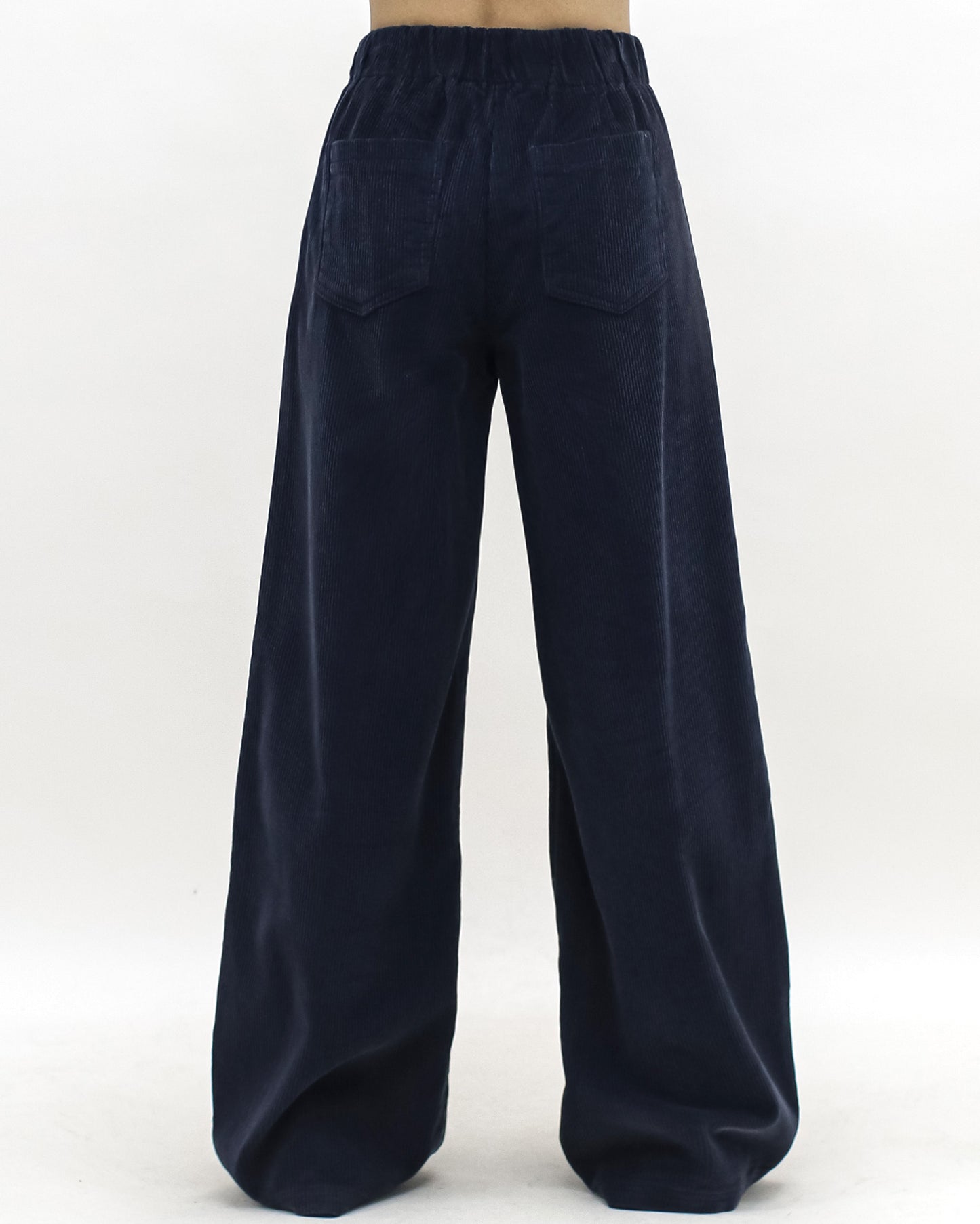 navy cord straight leg pants *pre-order*