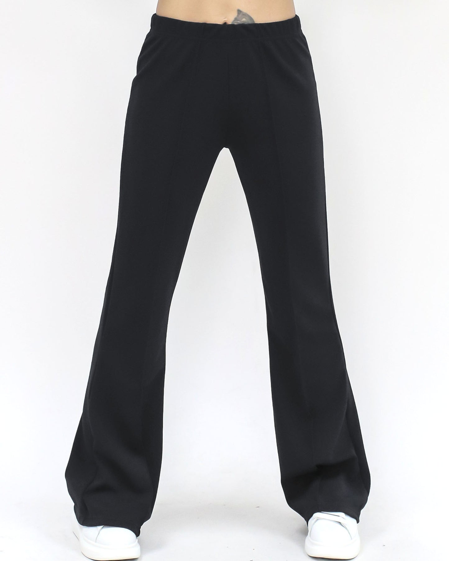 Black & ivory tee layer sweatshirt pants set *pre-order*
