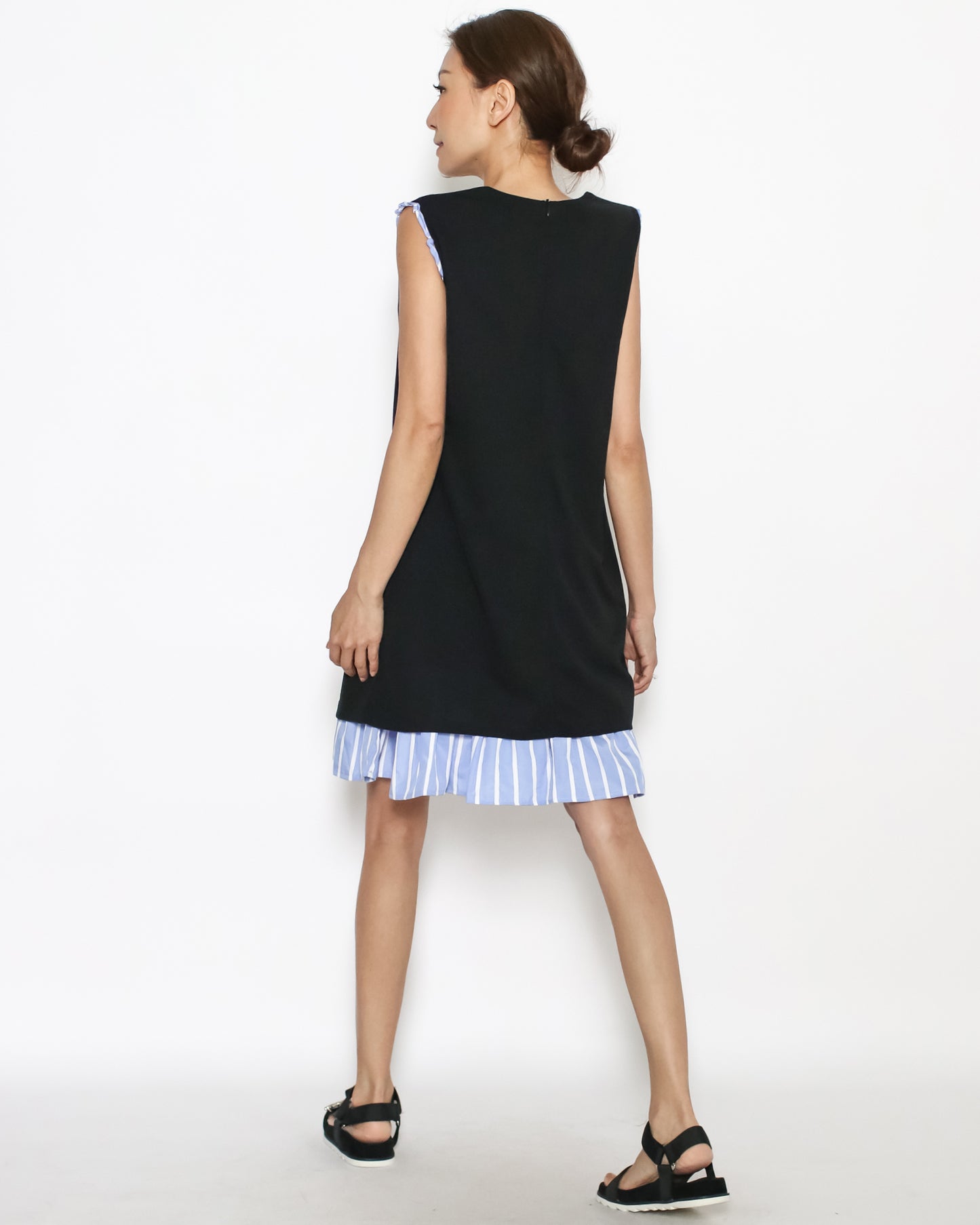 black / blue stripes shirt hem dress *pre-order*