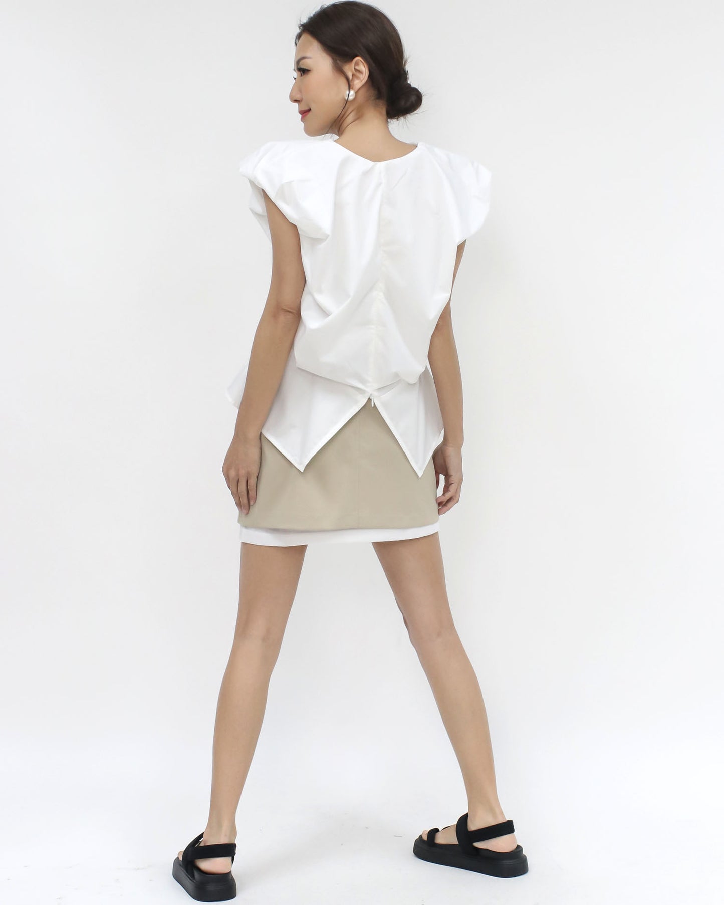 beige & ivory layer skirt *pre-order*