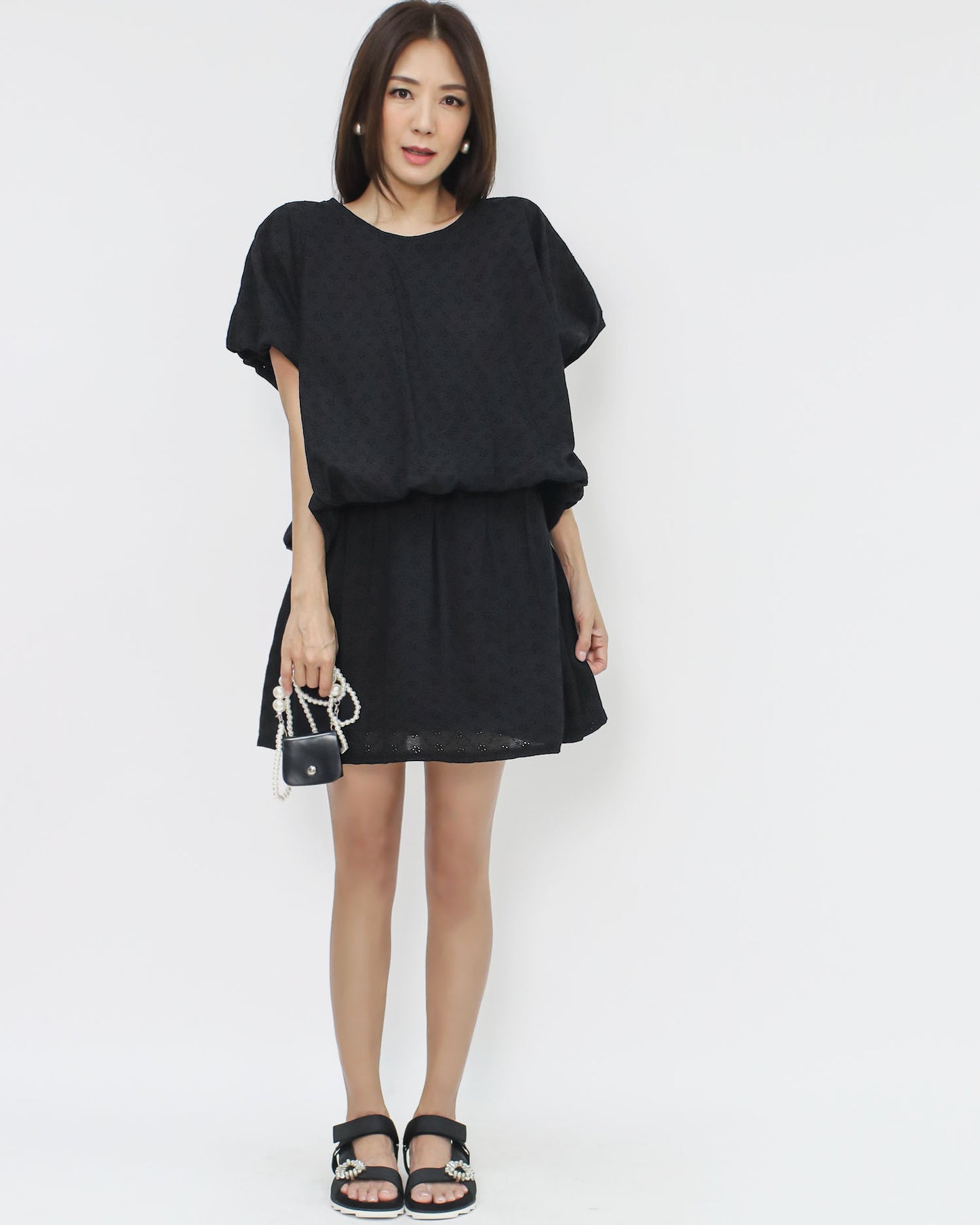 black crochet wrap skirt