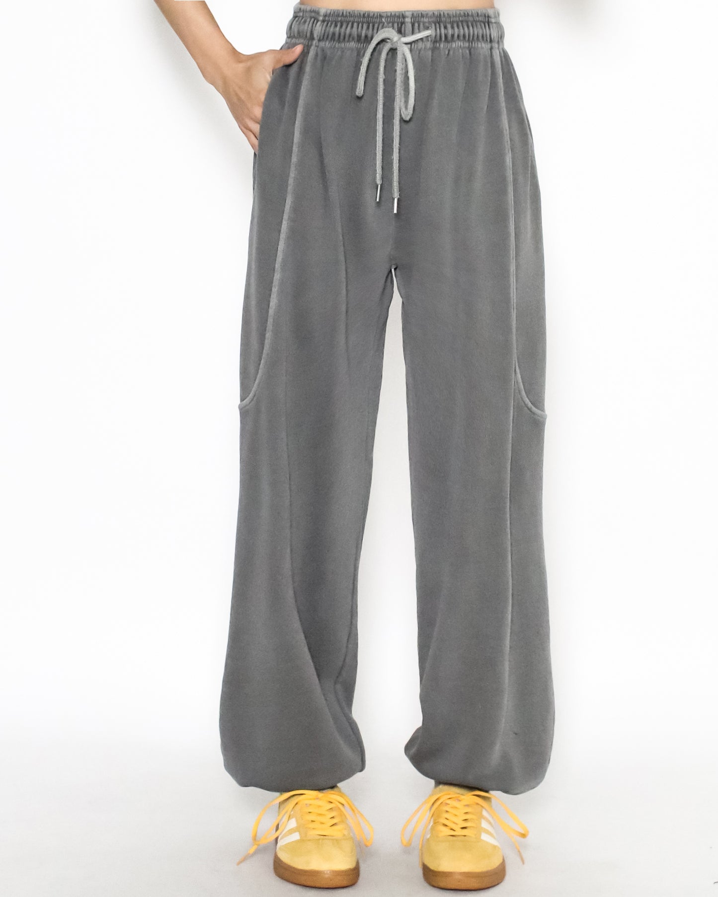 washed grey sweat joggers