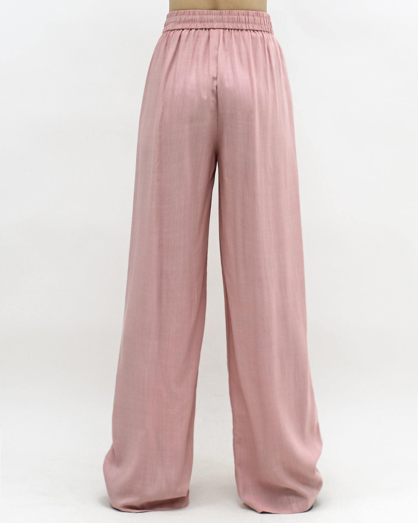 pink pleats front straight legs linen pants *pre-order*