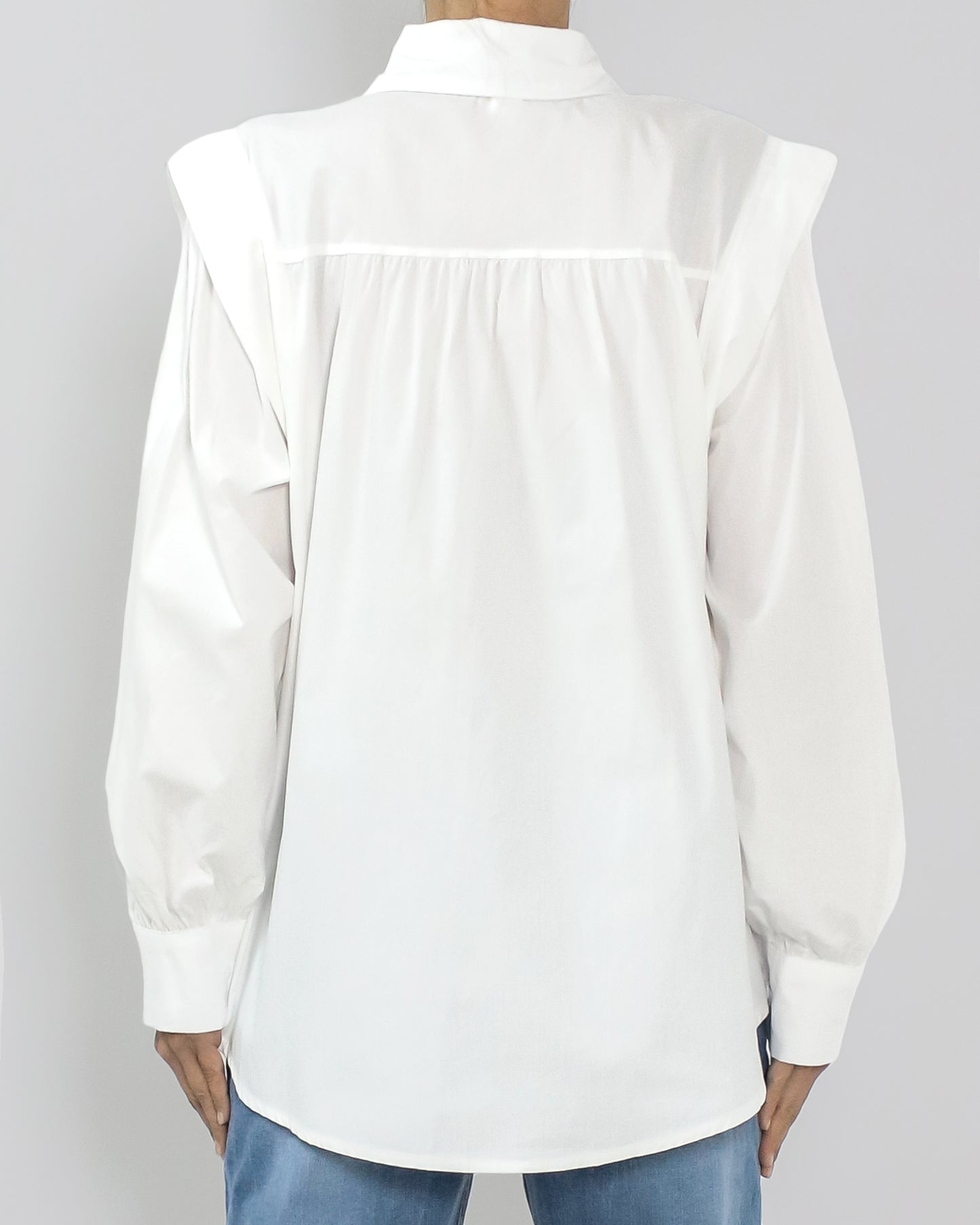 ivory pearls collar shirt