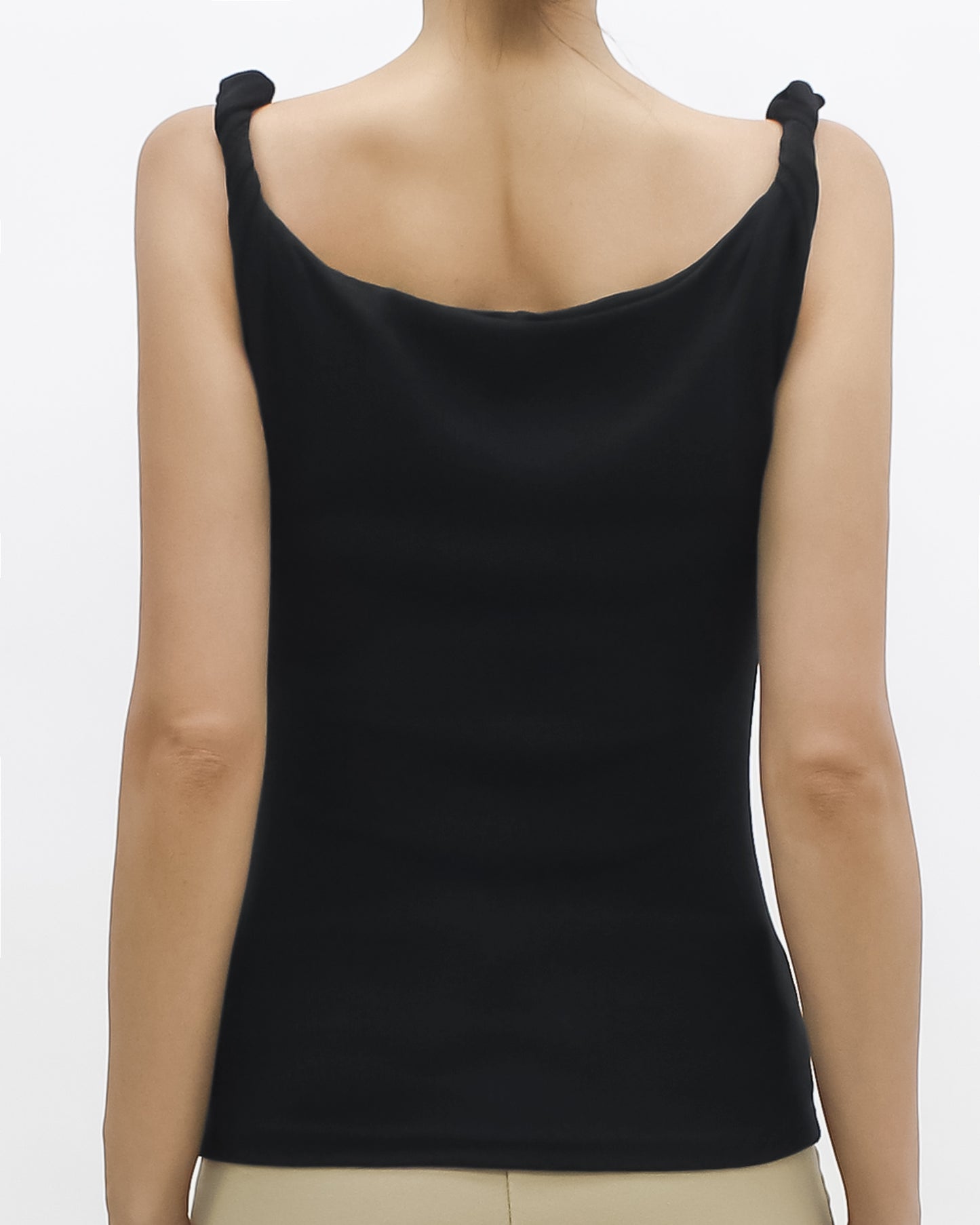 black twisted strap w/ gold buckle vest