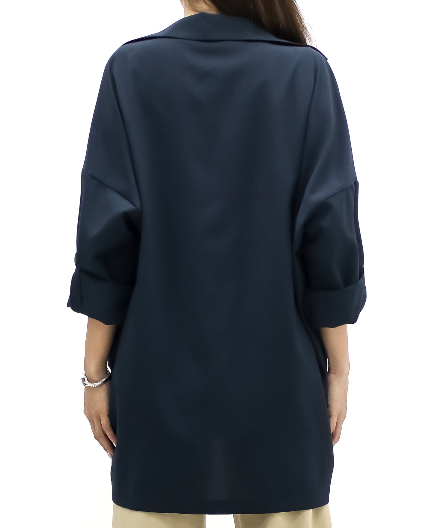navy texture autumn jacket