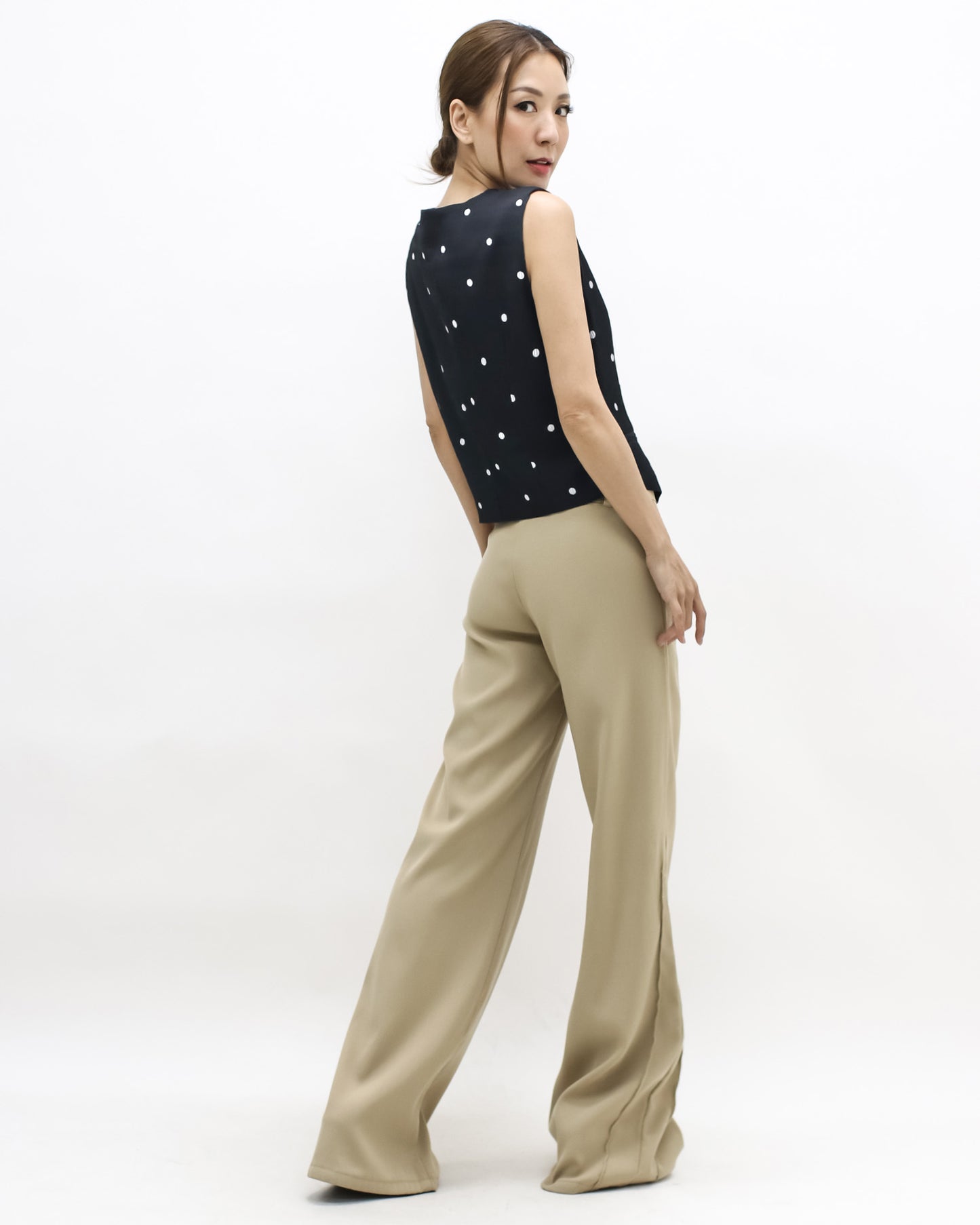 black & ivory polka dots texture blazer *pre-order*