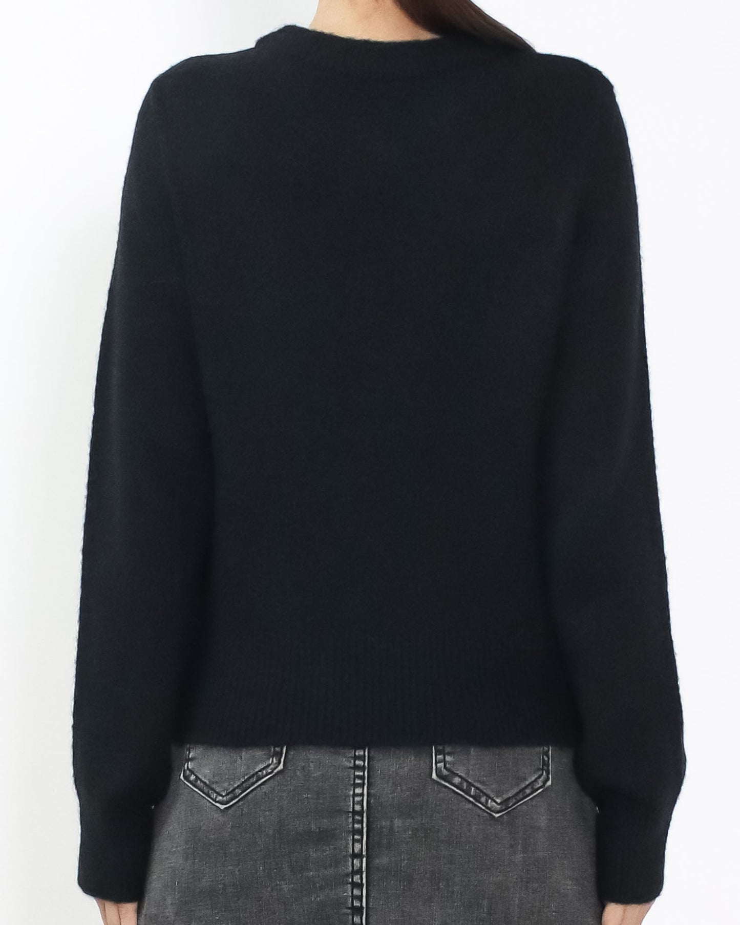 black cutout front knitted top *pre-order*