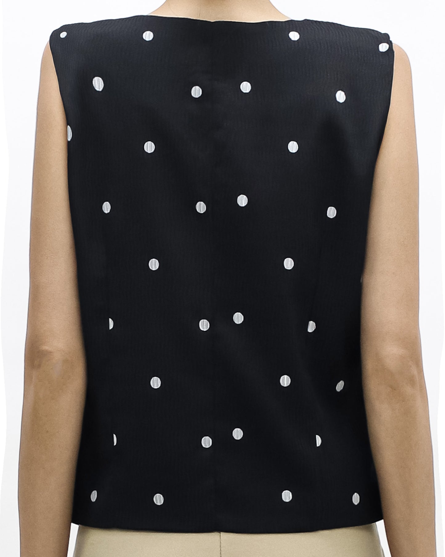 black & ivory polka dots texture blazer *pre-order*