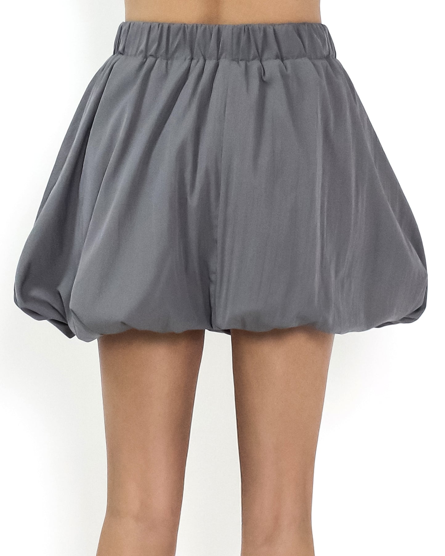 grey puff slinky skirt