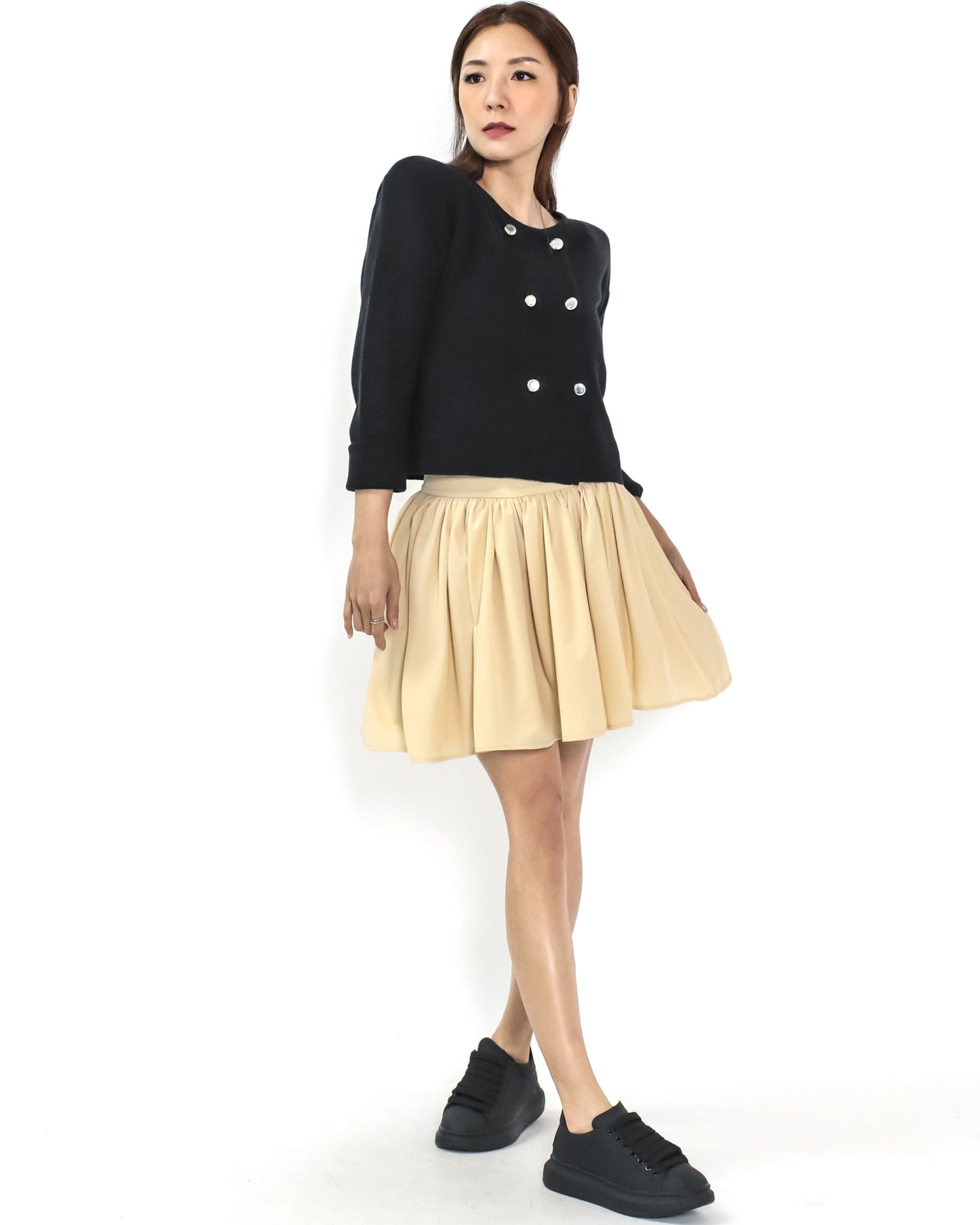 beige frill skirt *pre-order*