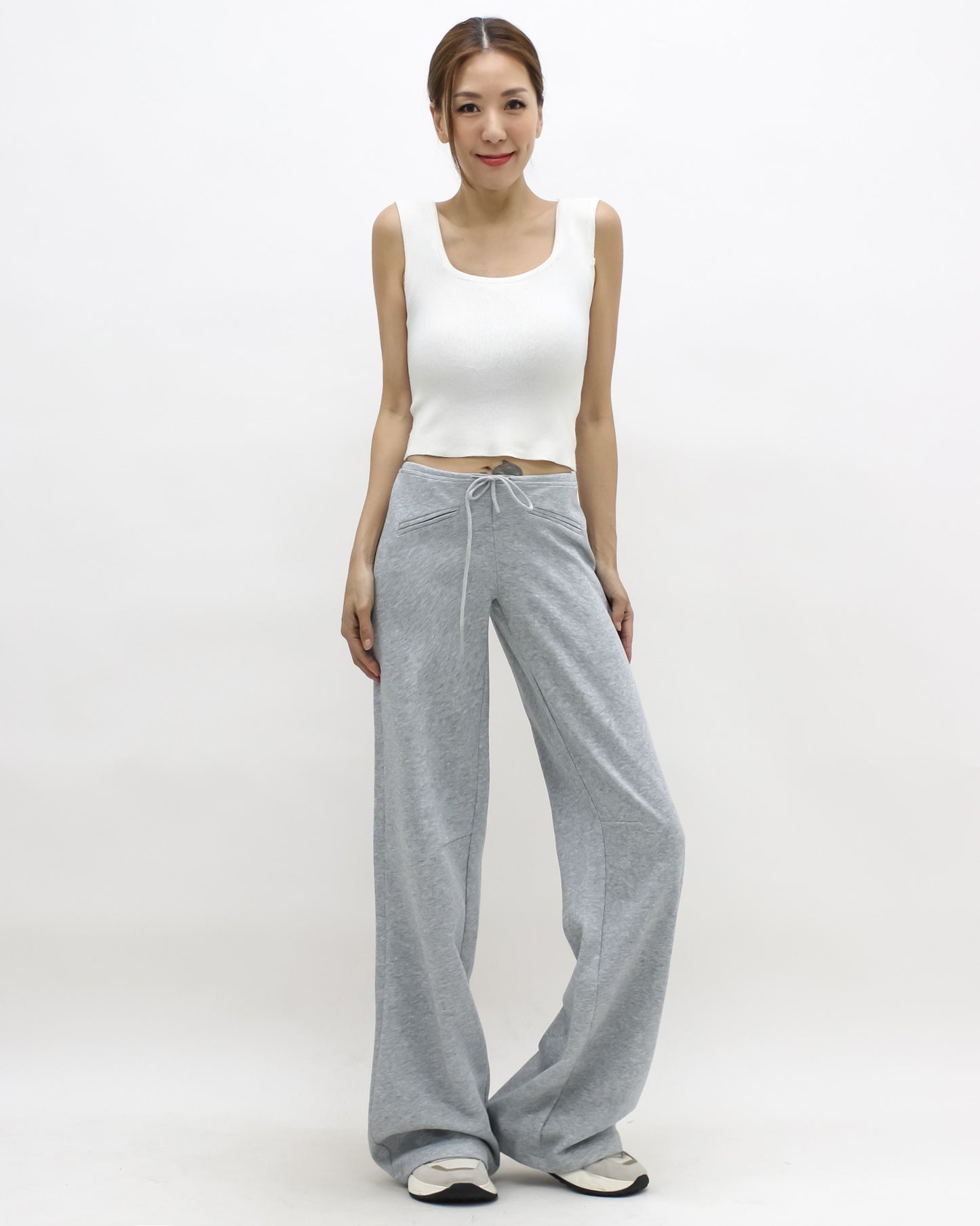 marl grey flare sweat pants *pre-order*