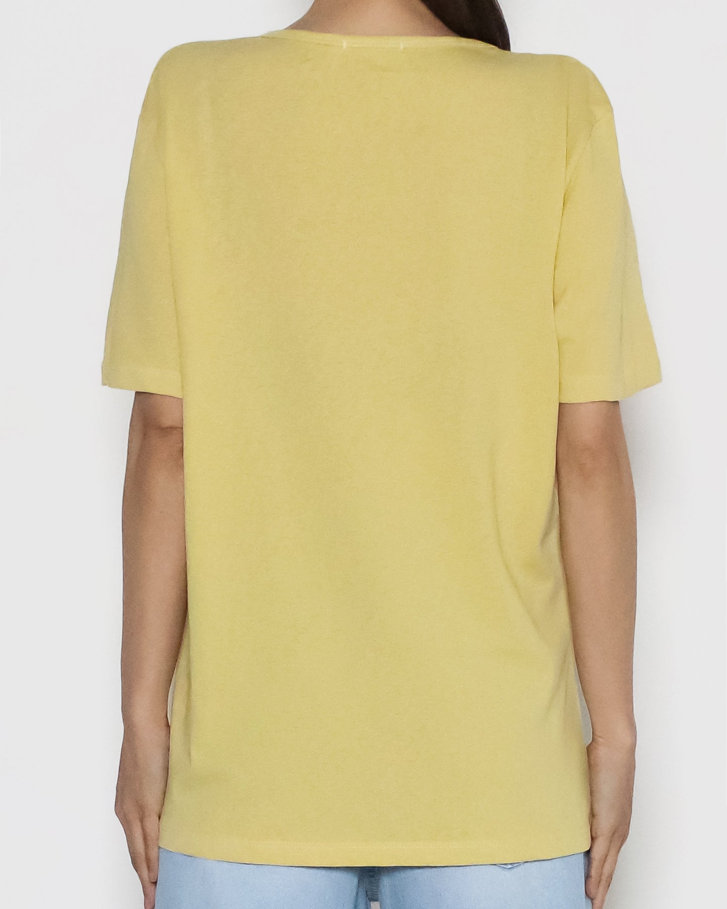 yellow u neck basic tee *pre-order*