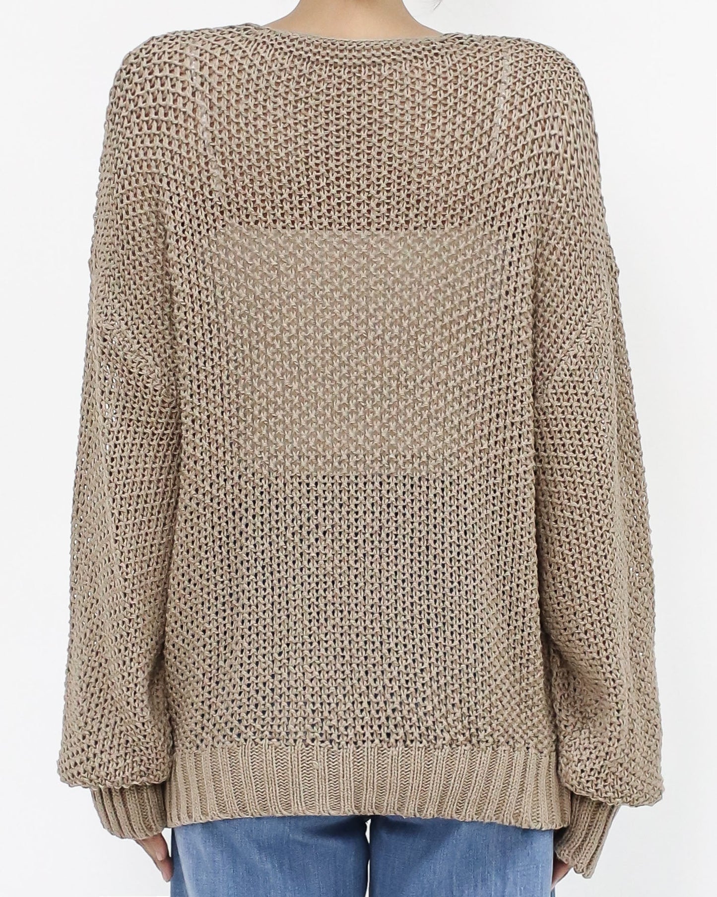 beige summer knitted cardigan *pre-order*