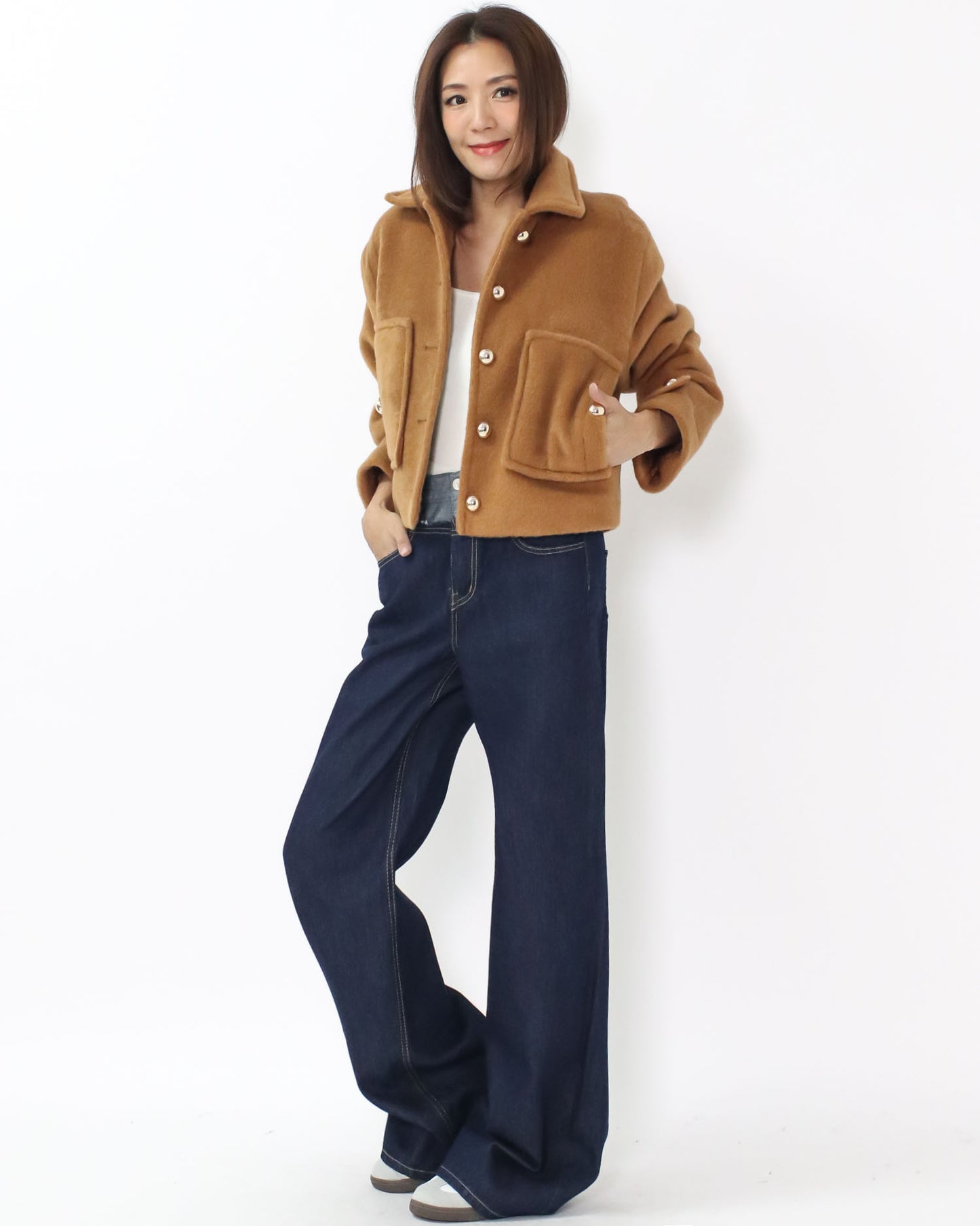 khaki wool blended jacket *pre-order*