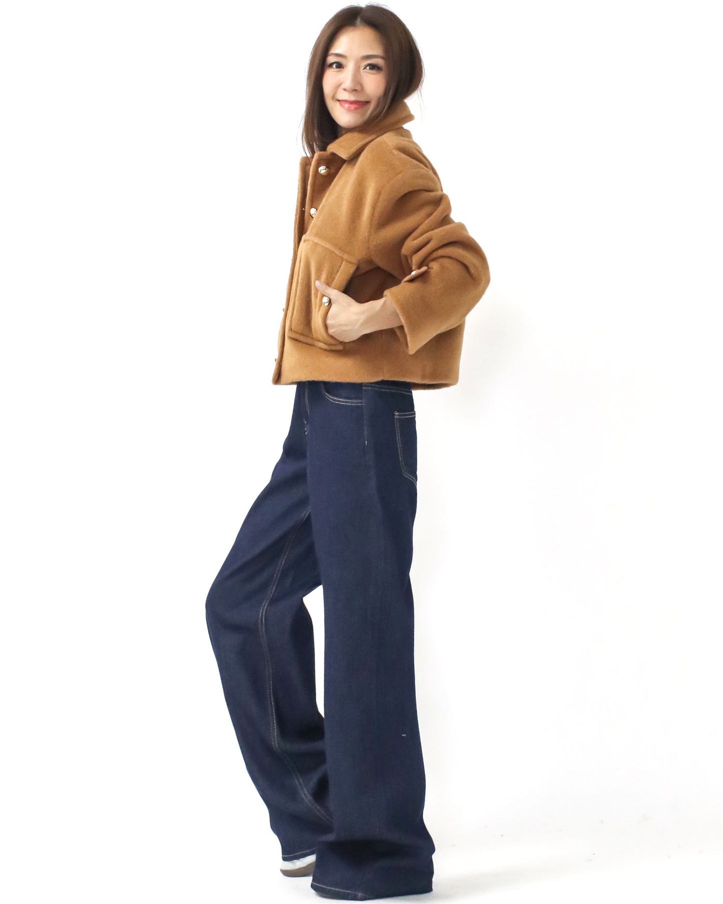 khaki wool blended jacket *pre-order*