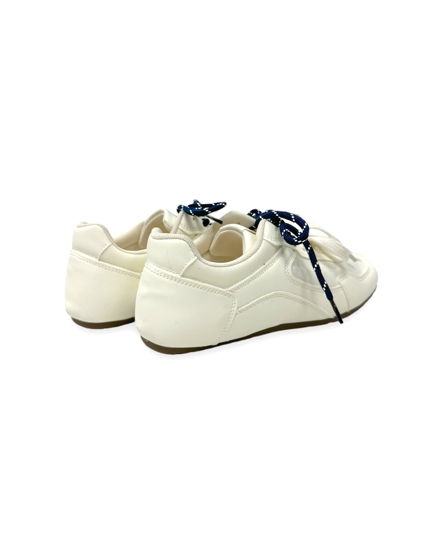 ivory suede brown & navy & ivory shoe laces sneakers *pre-order*