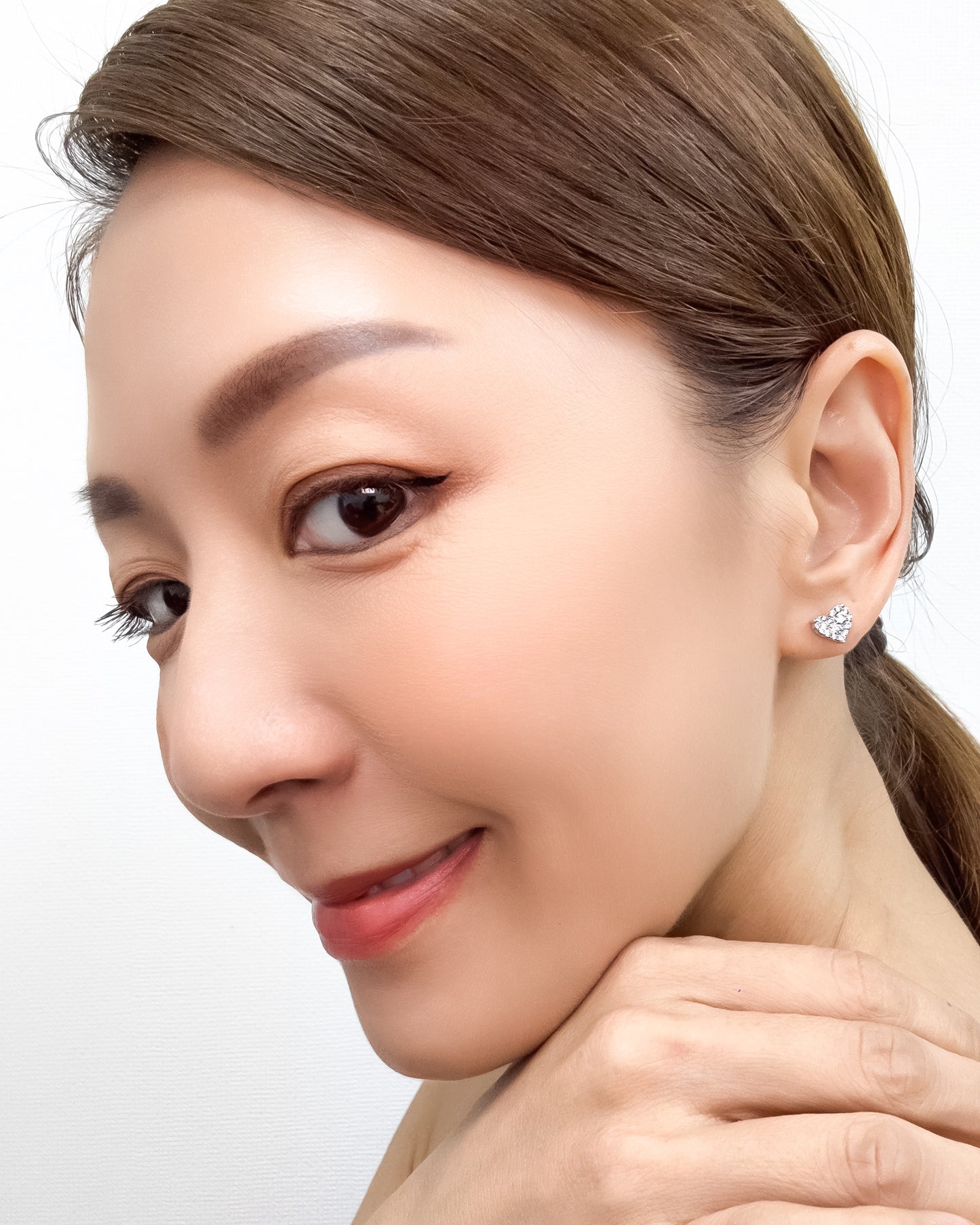 GAL 18K lab-grown heart illusion diamond earrings *pre-order*