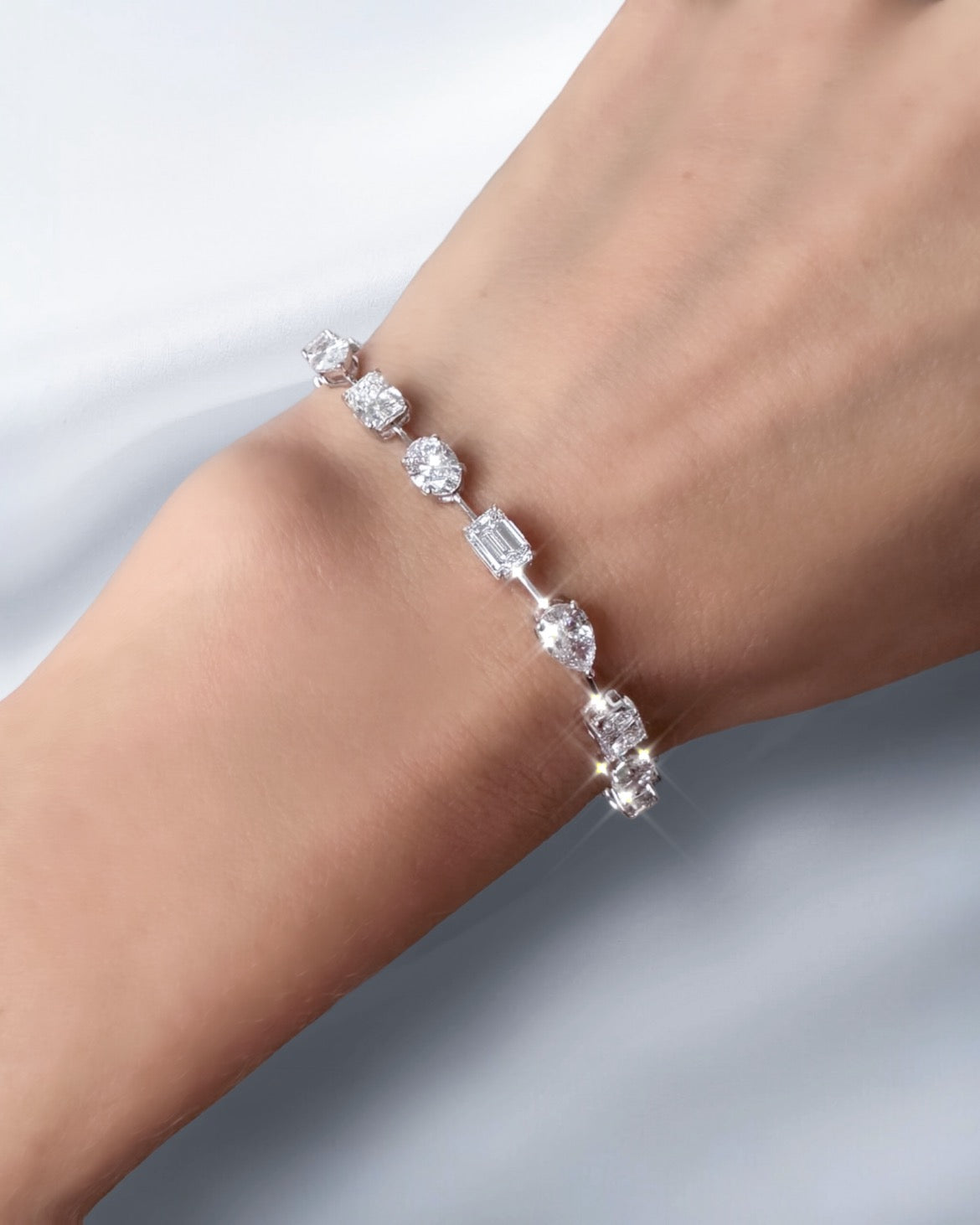 GAL colorless geo illusion lab diamonds bracelet *pre-order*