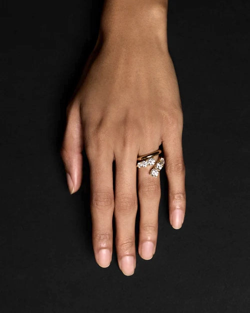 GAL 18K lab-grown diamond wrap open ring *pre-order*