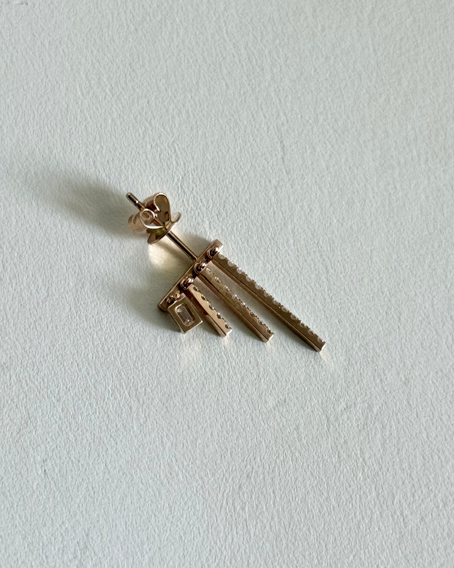 GAL lab-grown diamond baguette earrings