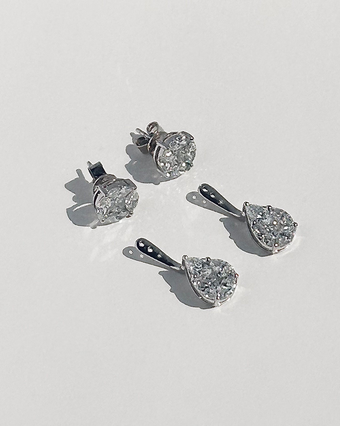 GAL round & pear double illusion lab-grown diamonds earrings *pre-order*