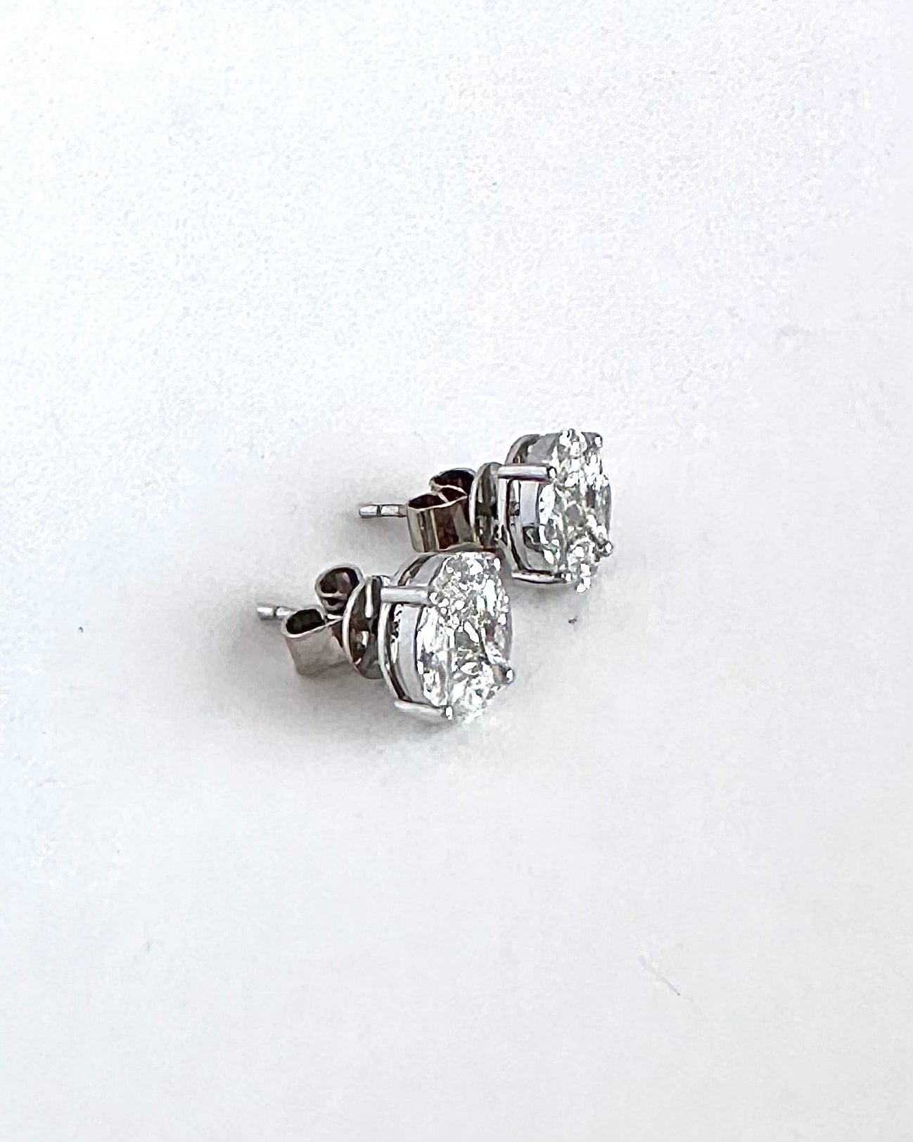 GAL round & pear double illusion lab-grown diamonds earrings *pre-order*