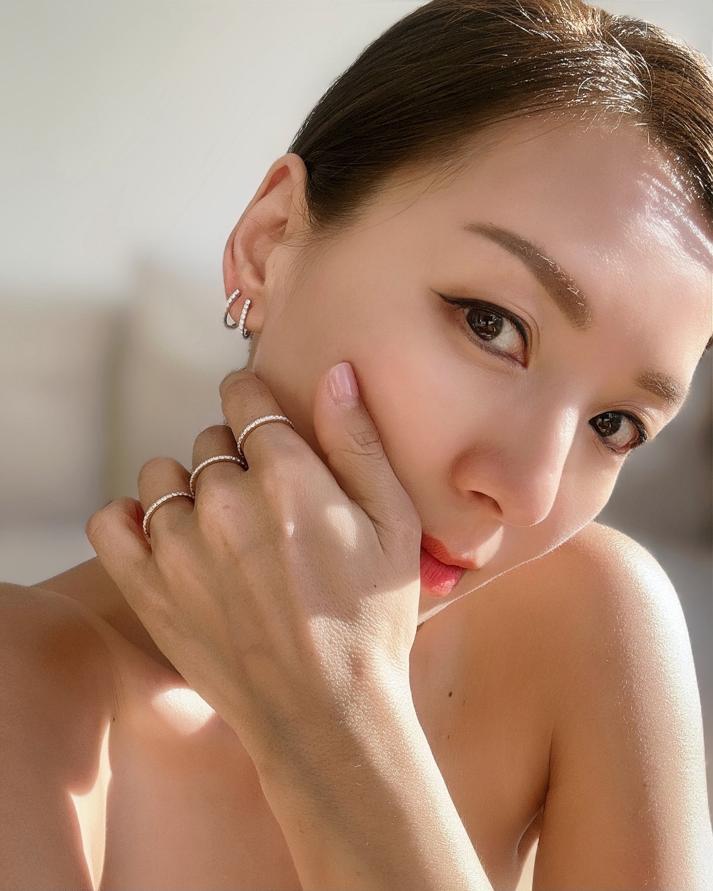 GAL oval loop lab-grown diamonds earrings *pre-order*