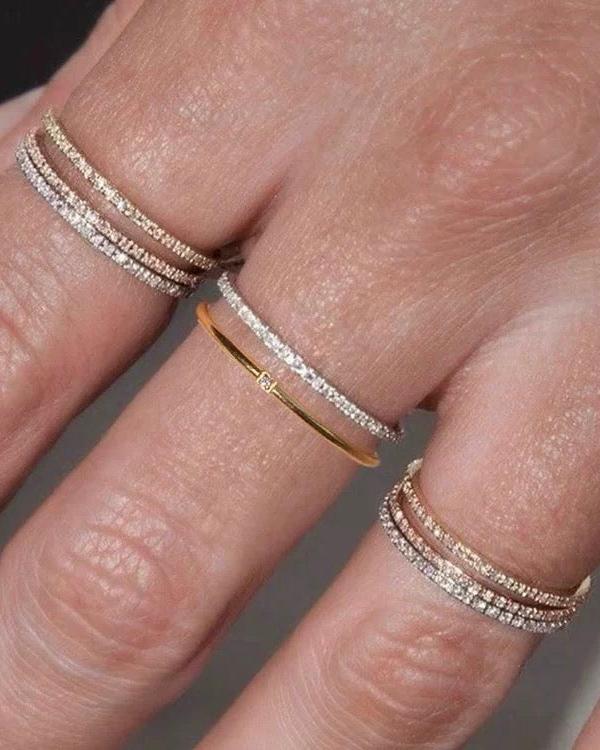 GAL 1mm eternity band 18K lab-grown diamond ring *pre-order*