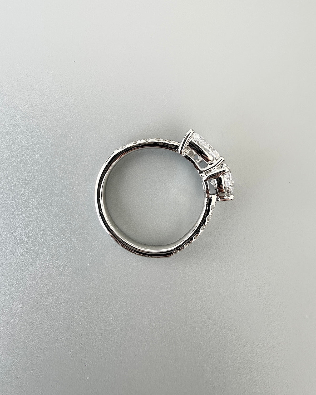 GAL 1.3ctw pear & round halo lab-grown diamond alloy ring