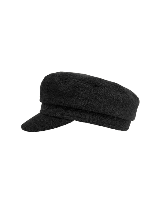black tweed boy cap *pre-order*