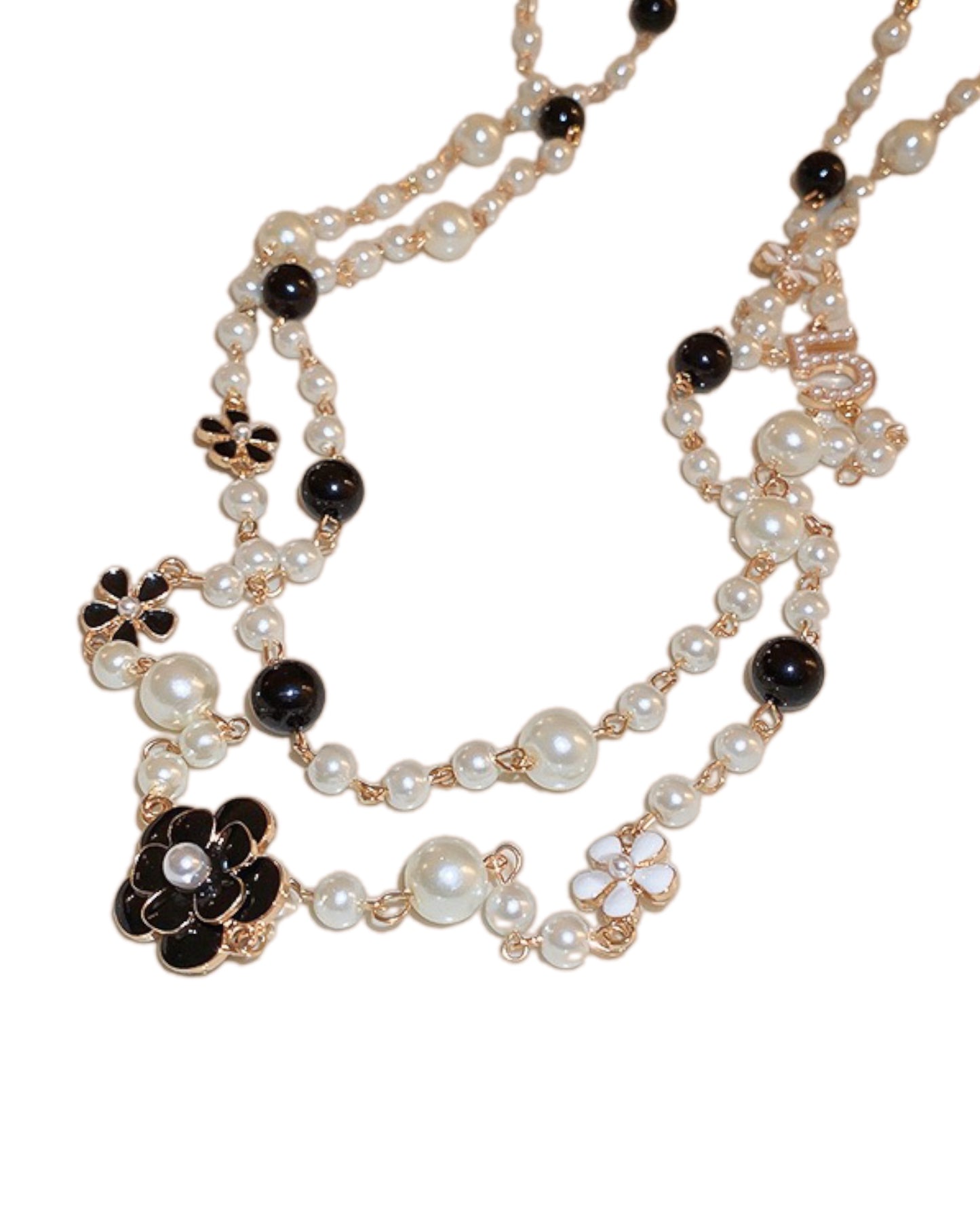 pearls flowers longline necklace *pre-order*