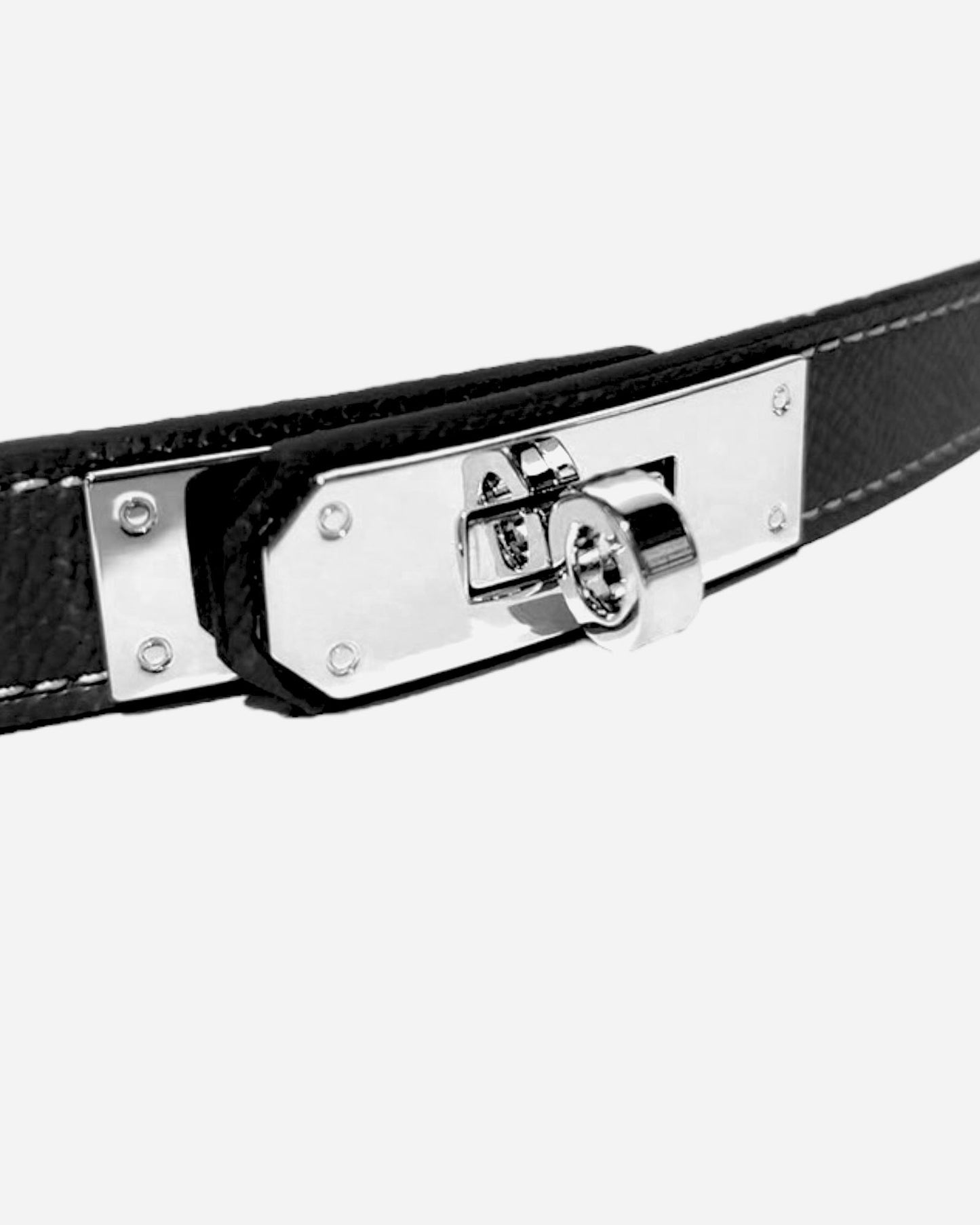 black PU leather w/ silver buckle belt *pre-order*