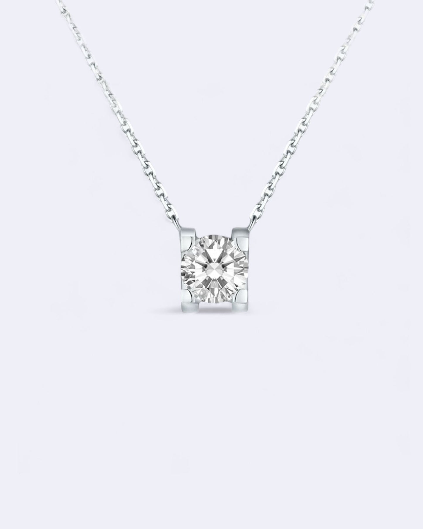 GAL C square w/ round lab-grown diamond necklace *pre-order*