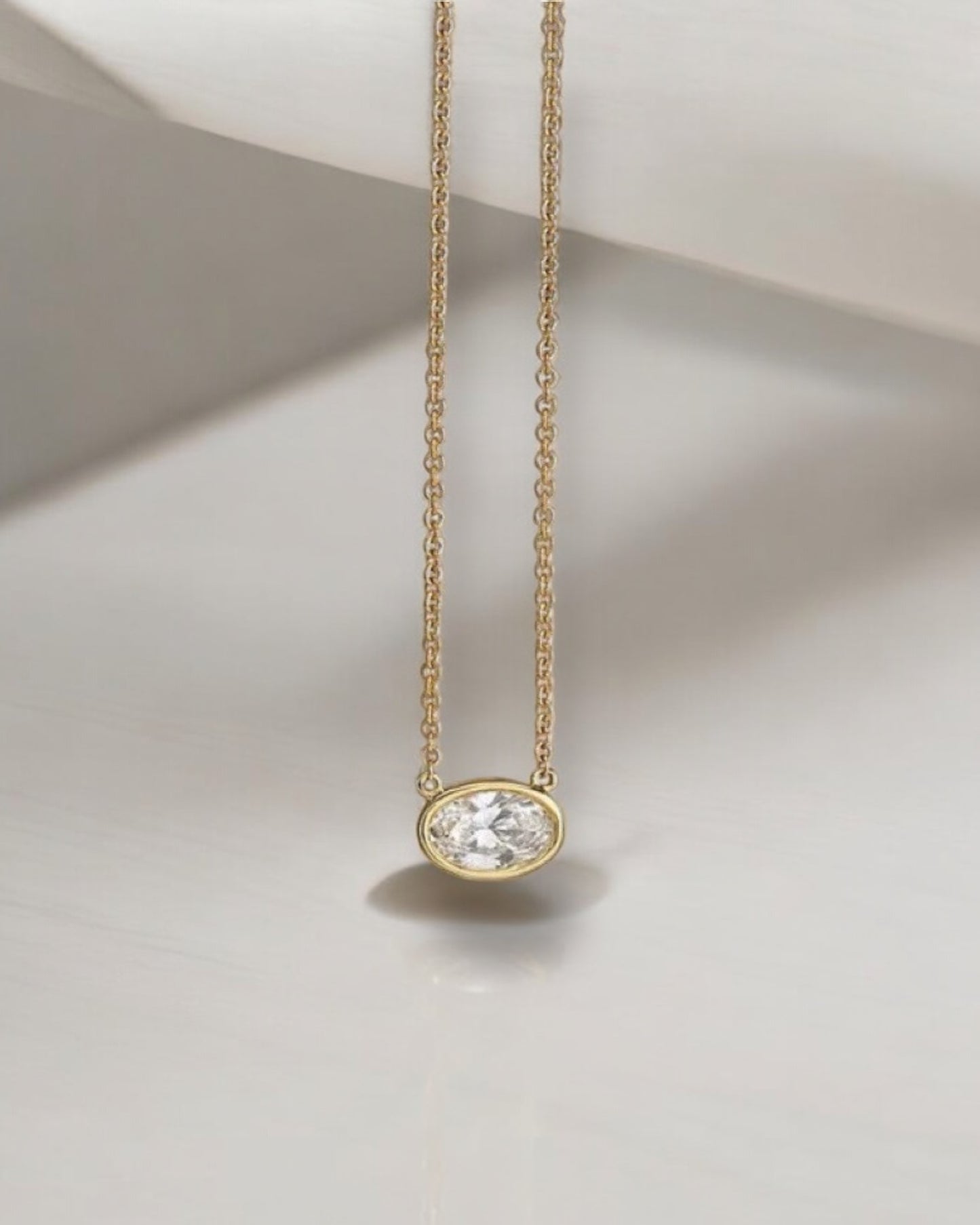 GAL 1ct bazel 18K lab-grown diamond pendant necklace *pre-order*