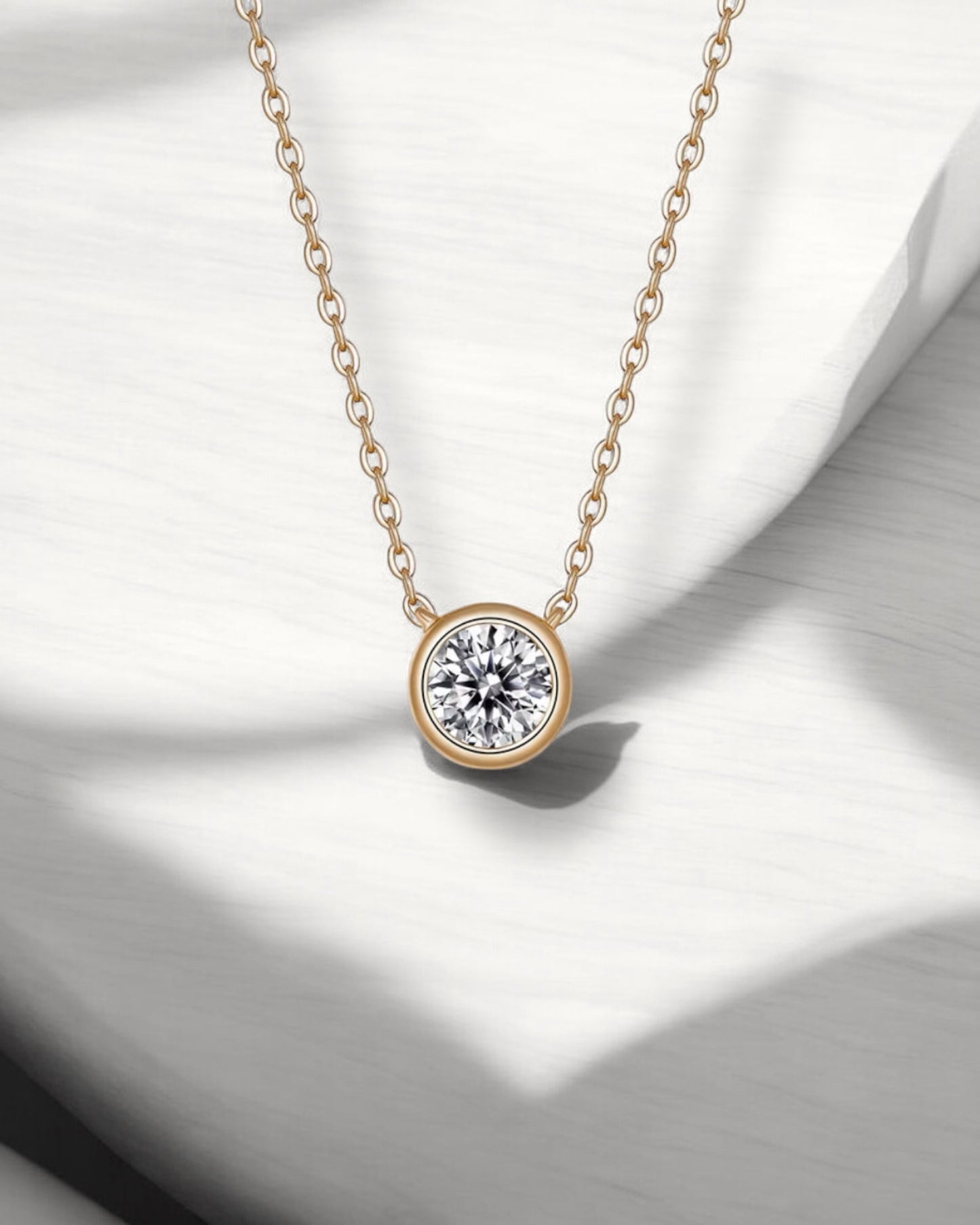 GAL 1ct bazel 18K lab-grown diamond pendant necklace *pre-order*