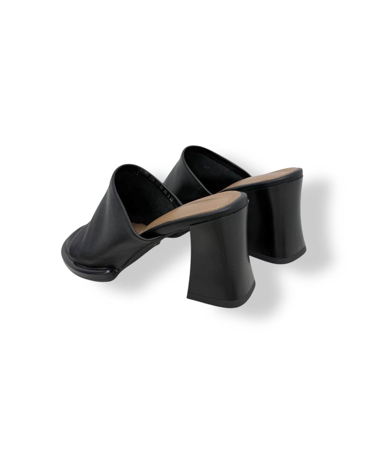 black leather high heels *pre-order*