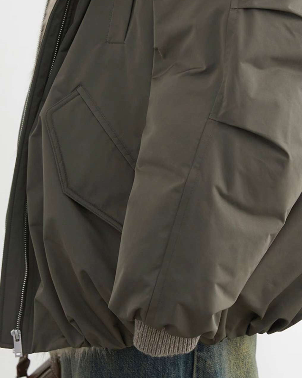 green w/ beige faux fur bomber jacket *pre-order*