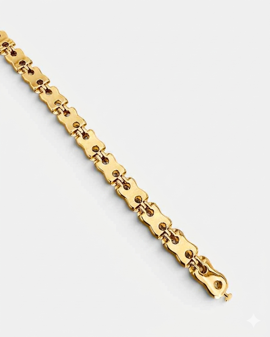GAL 0.3ct round lab diamond rhodium plated tennis bracelet