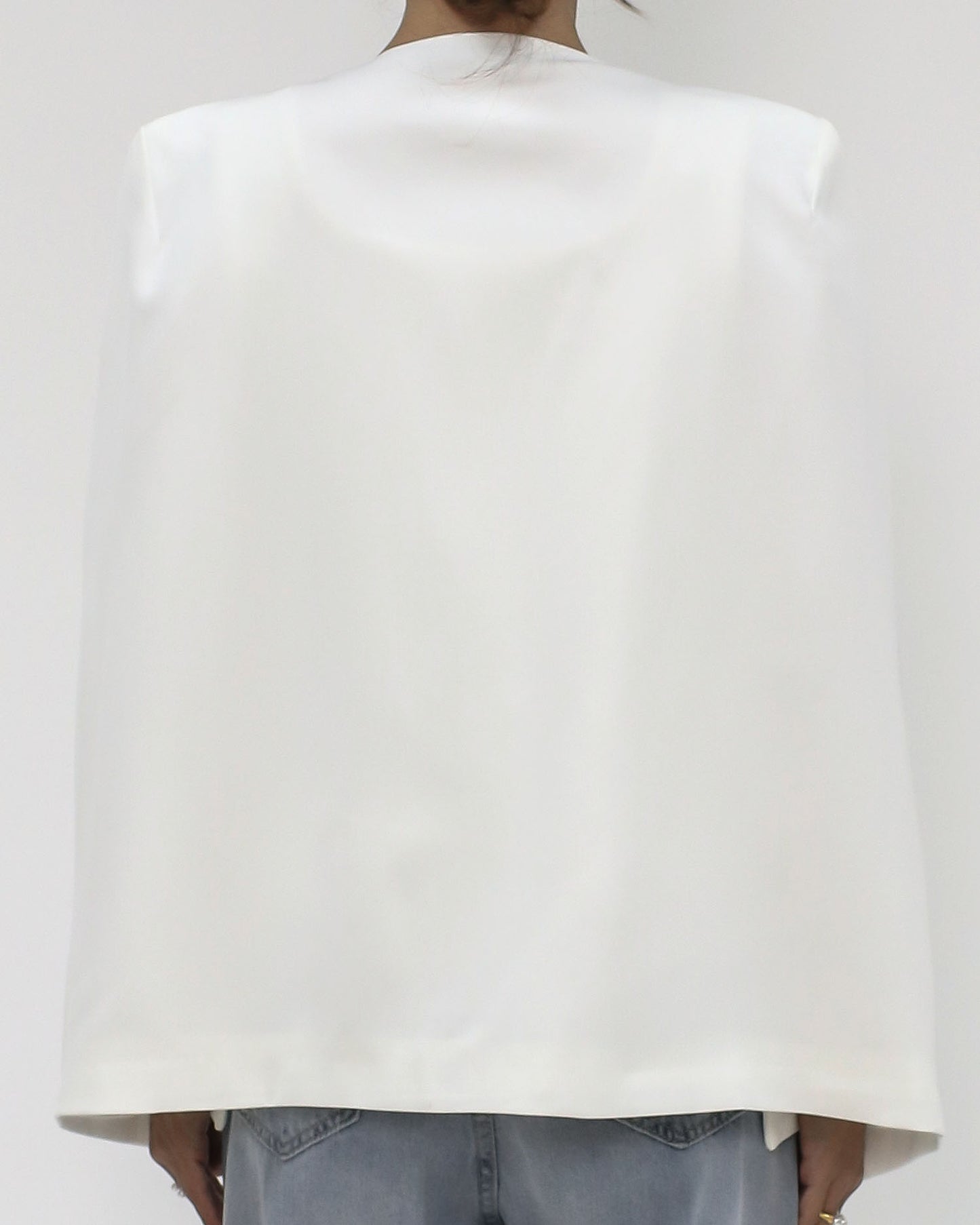 ivory blazer cape jacket *pre-order*