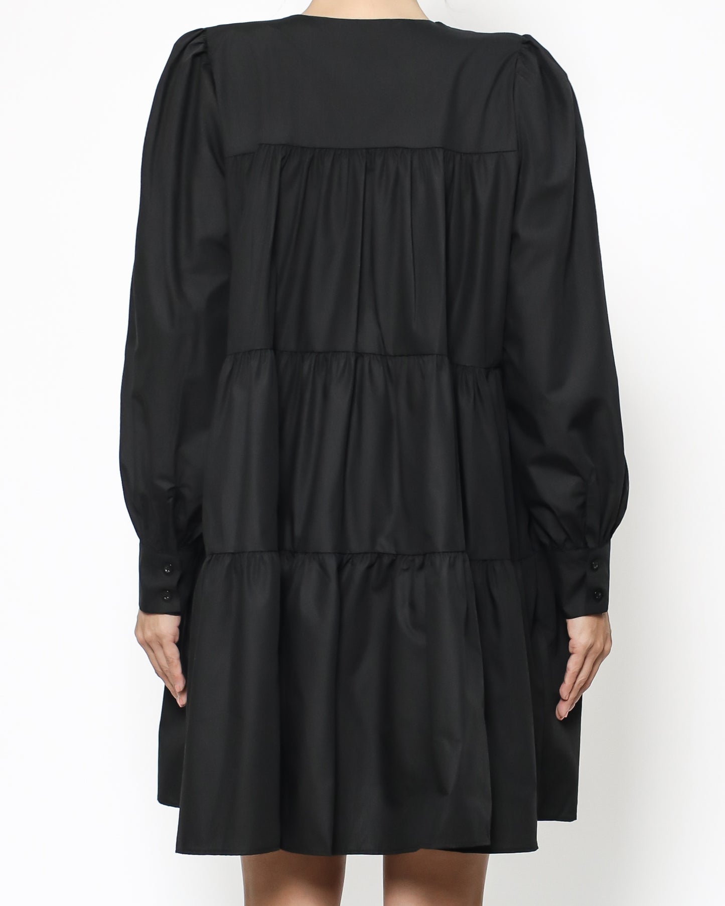 black flare shirt dress *pre-order*