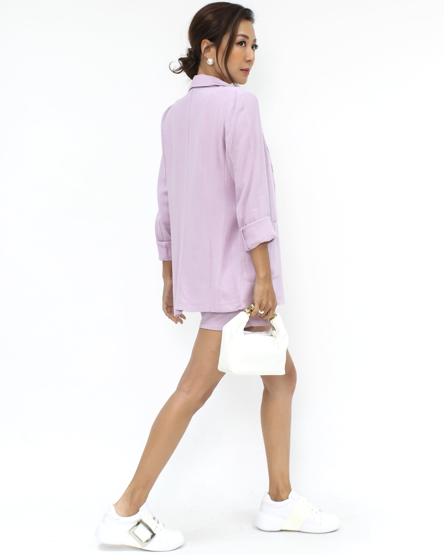 lilac linen blazer & shorts set *pre-order*