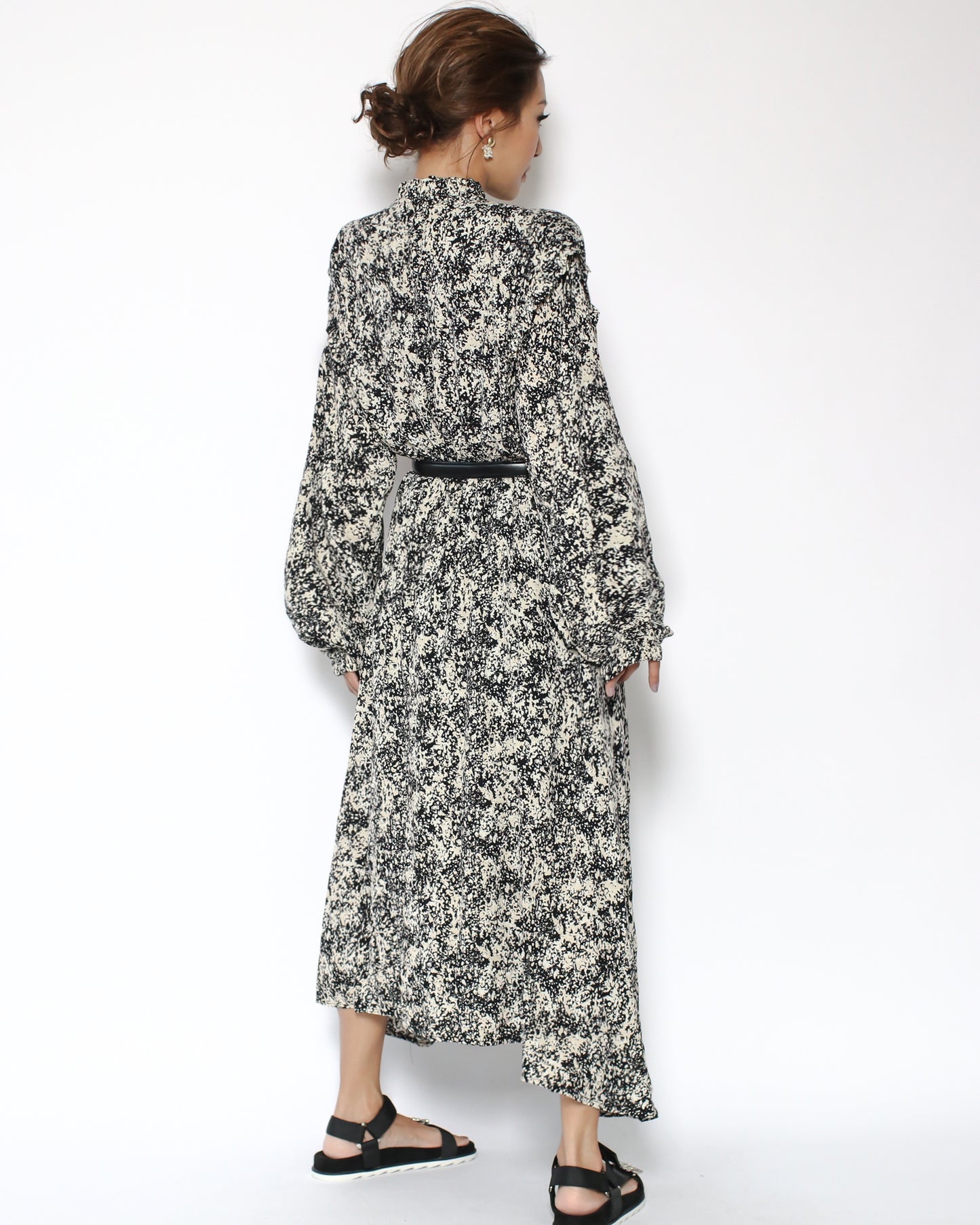 black PU leather silver buckle belt *pre-order*